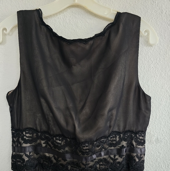 Coldwater Creek Dress Women Sz 10 Black Sleeveless Pleated Fit & Flare Cocktail - Picture 12 of 13